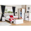 Choe 4 Drawer Chest, White and Antique Wax Finish, Corona design