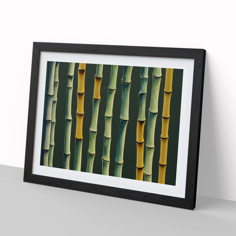 Inspirational Bamboo Forest - Framed Print, Black, 46cm H x 64cm W x 2cm D