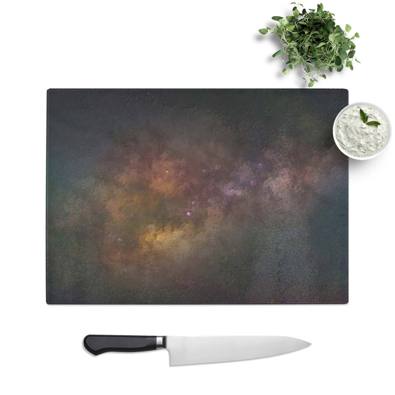 Tempered Glass Universe in Abstract Vol.49 Cutting Board, 39 cm W x 28.5 cm L