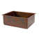 25" Hammered Copper Kitchen Single Basin Sink with Matching Drain and Accessories
