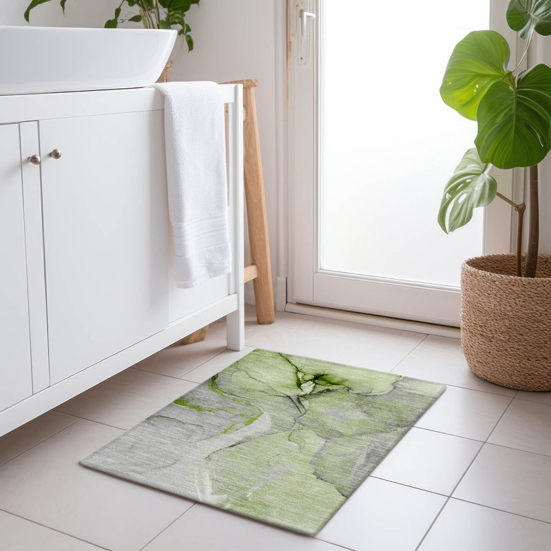 Alfonzo Washable Abstract Indoor / Outdoor Rug, Rectangle 1'8" x 2'6"