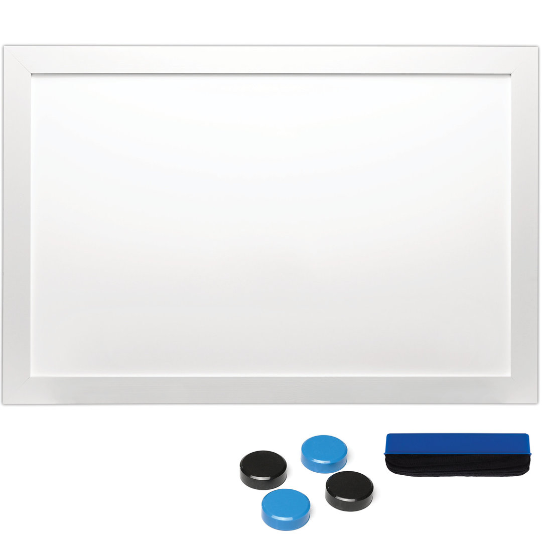 Wall Steel Magnetic Whiteboard, Dry Erase Board for Wall, Magnetic Whiteboard for Office, Home or Classroom, Durable, Easy to Clean Whiteboard for Wall Use Excello Global Products Frame