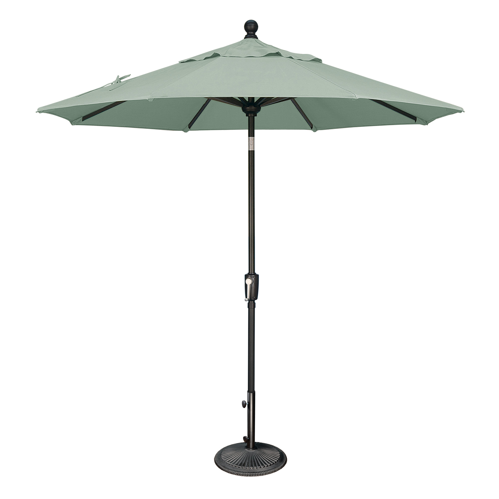 Launceston Market Umbrella, Spa Sunbrella Acrylic, 96" H x 90" W x 90" D, Black