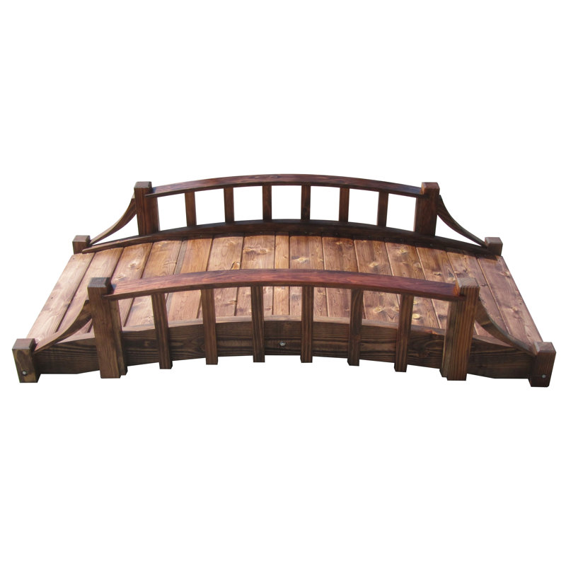 French Country Garden Bridge, 17" H x 72" W x 35.5" D