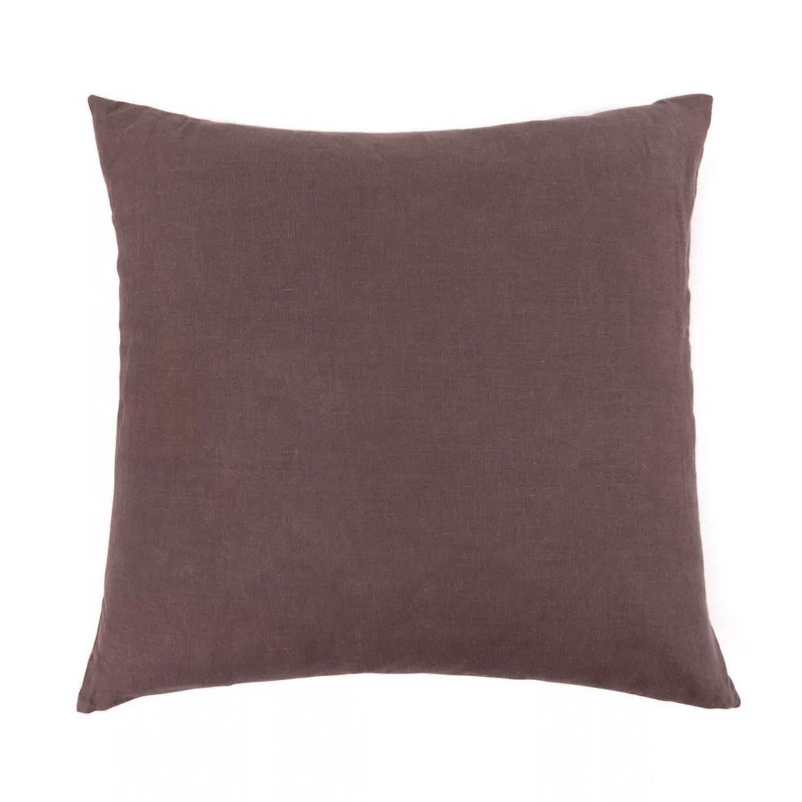 100% French Linen Pillow Sham, Clove, Square 26", Pillow Cover Only - No Insert