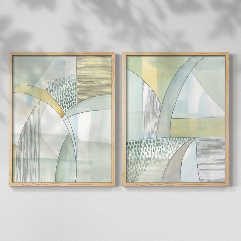 «Mint Reflection I», reproduction encadrée de qualité supérieure - prête à être accrochée - aucun clou requis - aucun clou requis