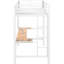 Lit mezzanine en métal pour lit simple avec DEL et bureau, blanc, choix du passionné de jeu, solide, aucun sommier requis, processus d'assemblage simple, taille et structure blanches, sécuritaire, nécessaire, installation simple-37673139-37673138