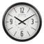Horloge à quartz industrielle 16 "noire