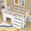 Lit mezzanine simple en bois avec tiroirs-838367852