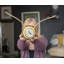 Horloge de table analogique en résine