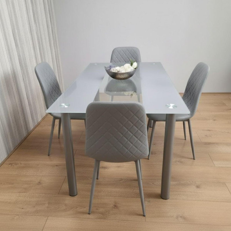 4 - Person Dining Set, Grey