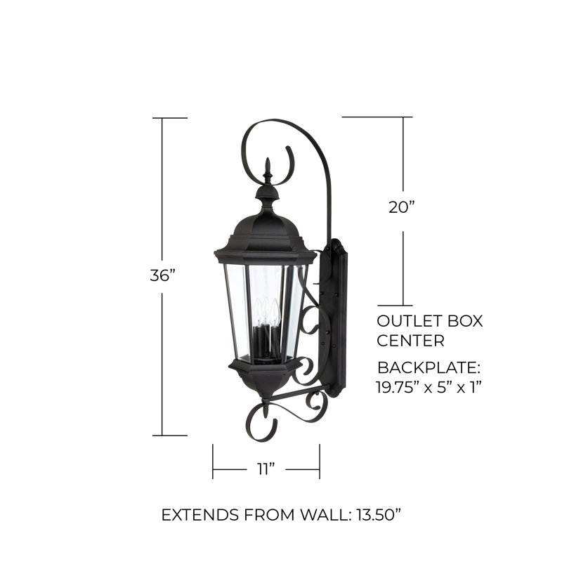 Carriage House Wall Light, Black