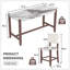 Ensemble de table de salle à manger 5 pièces à hauteur de comptoir, table de bar en faux marbre et 4 chaises rembourrées, ensemble de salle à manger moderne de style Mid-Century pour la salle à manger, cuisine de pub, petite place-120225771