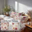Ensemble d'édredon floral de 6 pièces - Ensemble de literie d'édredon crème Farmhouse-131229266