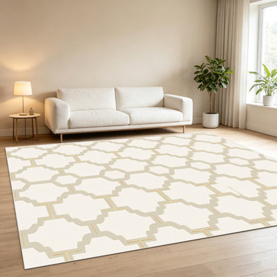 Tapis à motif géométrique de 1 pièce pour le salon, doux et confortables, adaptés à toutes les saisons, faciles à entretenir, tapis de sol intérieur lavable à la machine, sous la table de ferme convenant à la chambre à coucher, à la salle à manger, au bureau, au couloir, au patio, à la maison, etc. .. ..