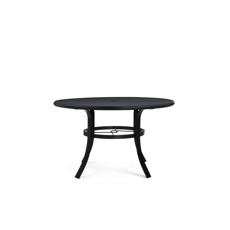 Aluminum Dining Table, Black, 28.5" H x 48" W x 48" D