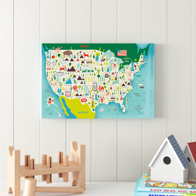 «Illustrate USA vagues» par Michael Mullan, impression sur toile tendue
