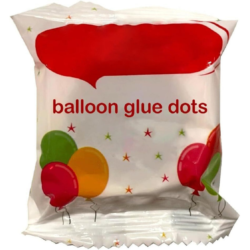 Autocollants de colle pour ballons en Mylar et en latex PMU, 100 pièces, 100 par rouleau, paquet de 3