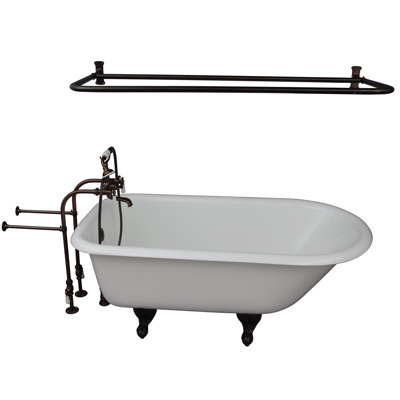 Baignoire de trempage sur pattes en fonte 68 po. X 30 po. Broork