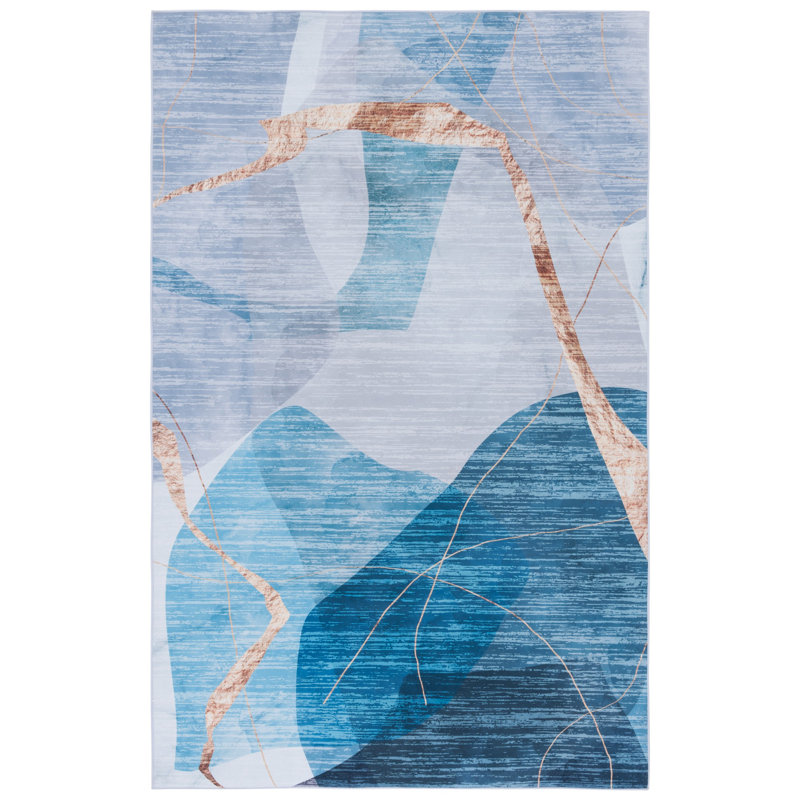 Tacoma Performance Machine Washable Abstract Rug, Rectangle 4' x 6'