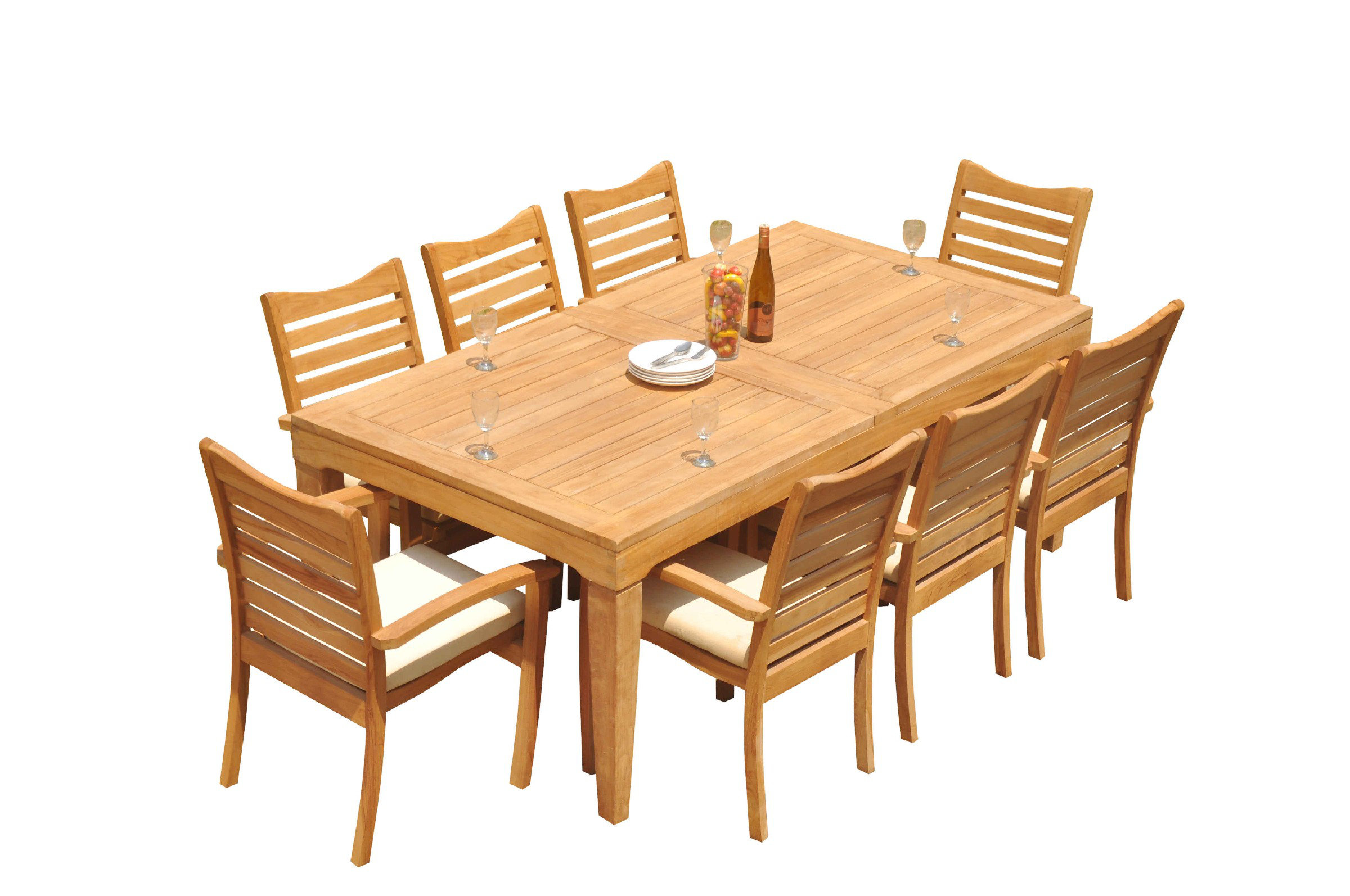 Teak Smith Rectangular 8 - Person 125" Long Dining Set | Perigold