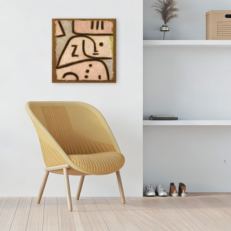 Wi, impression d'art moderne classique abstrait, H 18 po x l 18 po