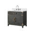Meuble-lavabo simple avec comptoir en quartz