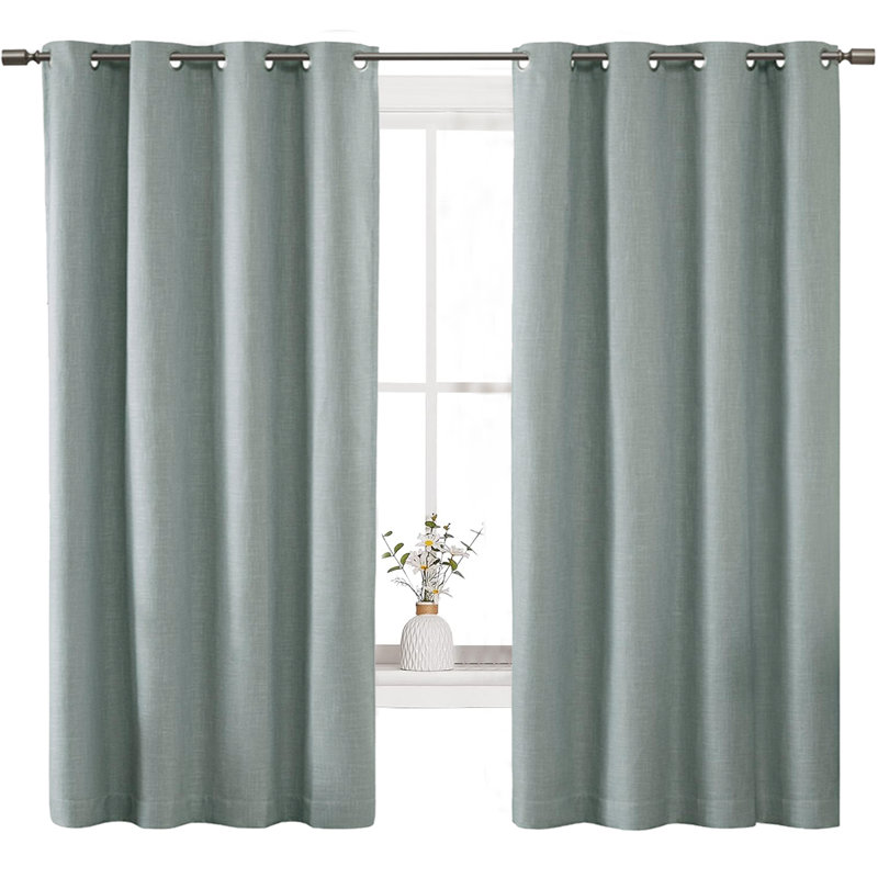 Cameley Blackout Curtain Pair, 50" W x 54" L, Blue