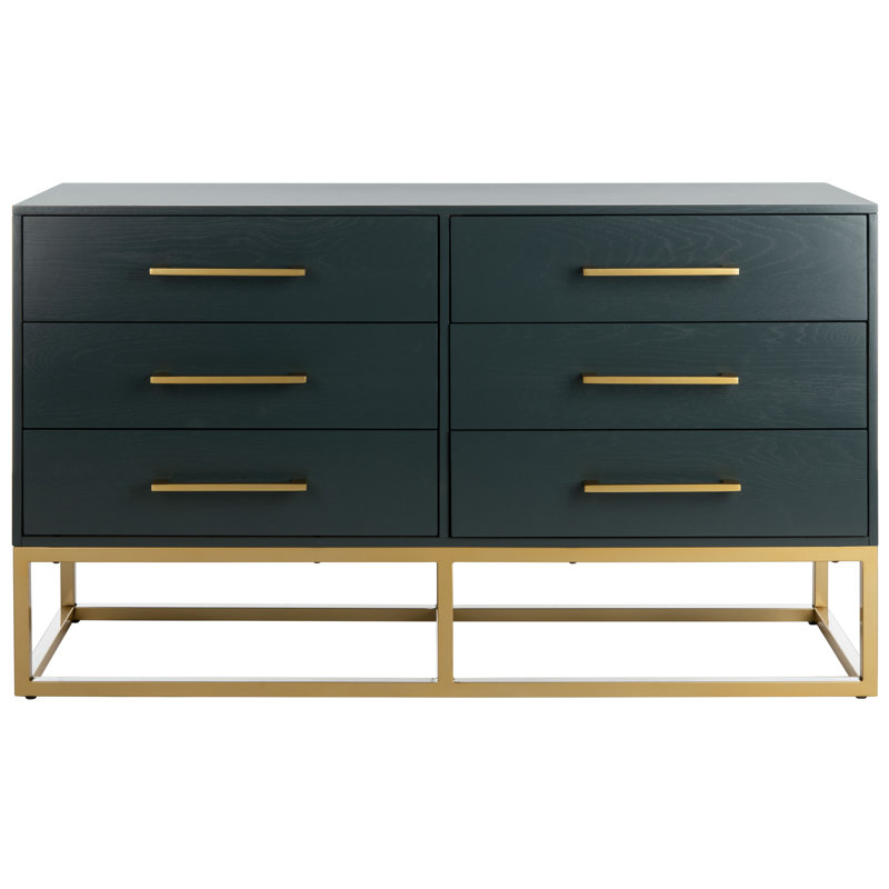 Sherilynne 6 Drawer Dresser, Teal