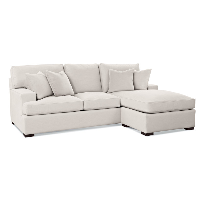Cambria Upholstered Sectional Reversible, White Textured Performance; 0865-91, Flax