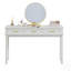 Bureau de coiffeuse avec 3 tiroirs, table de maquillage ou d'écriture moderne et polyvalente pour la chambre à coucher, sans miroir inclus