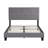Full Size Modern Upholstered Platform Bed Frame w/ Tufted Linen Headboard, No Box Spring Needed,Grey-677922768-678370791