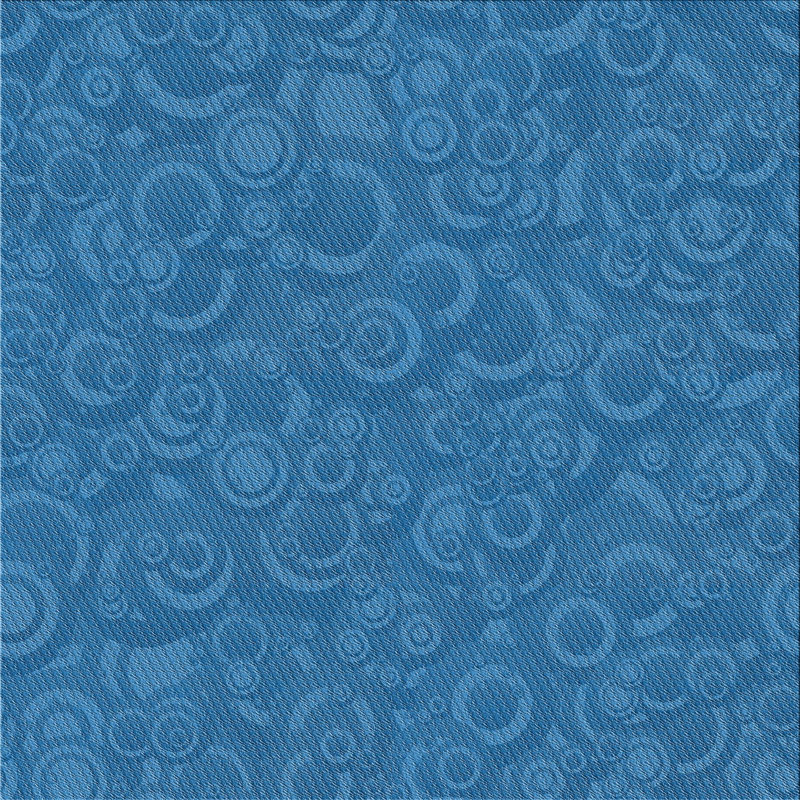 Tapis de zone bleue à motifs, Carré 8 pi