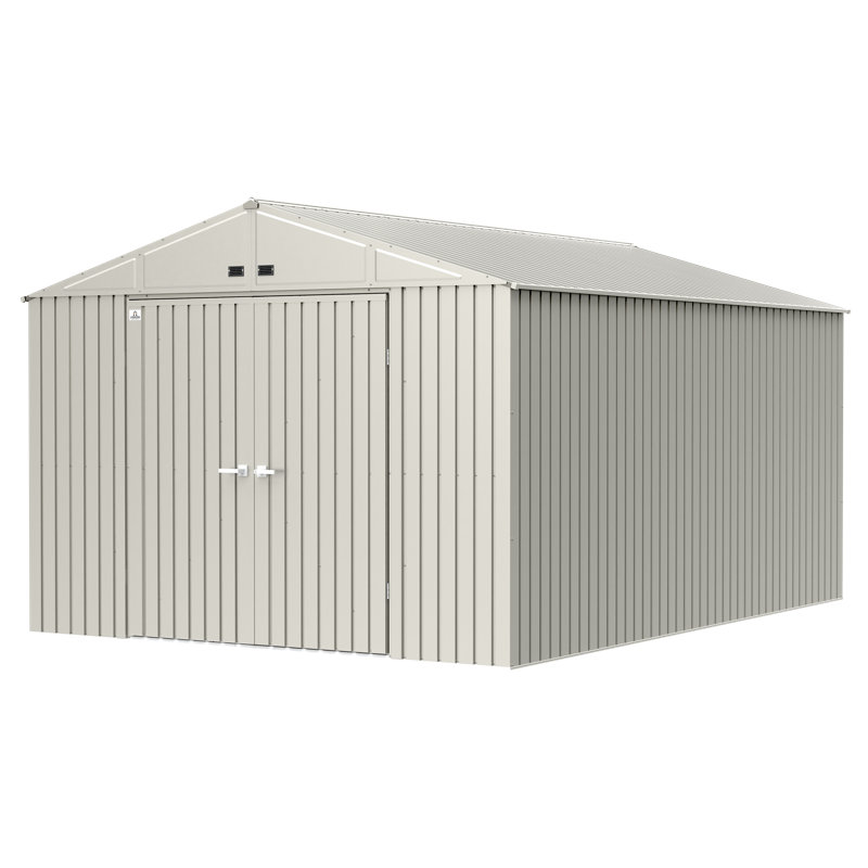 Cool Grey 10 ft x 14 ft Steel Storage Shed