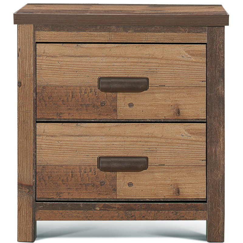 54.86cm W Solid + Manufactured Wood Bedside Table