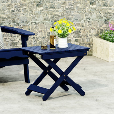 Table de bout Abriele, table d'appoint pliante d'extérieur, petite table d'appoint
