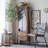 Brown+Black Solid Wood+Iron+Glass Display Cases