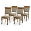 Mathena 5 Piece Dining Set, 4 Classic Style Wood Ronda Chairs with Round Table-1208844814