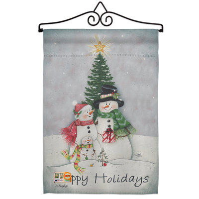 Double Sided 18.5'' H x 13'' W Polyester Christmas Flag Set