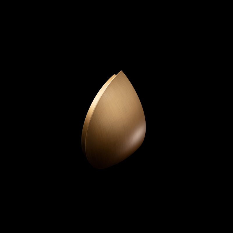 Akena 1 - Light LED Dimmable Half Moon Sconce, Aged Brass, 3000K