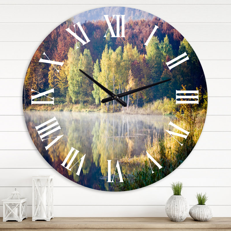 Autumncolors By The Lakeside - Horloge murale traditionnelle, Très petit