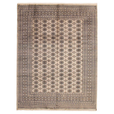 Finest Peshawar Bokhara Grey Rug 9'4" x 12'2"