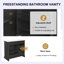 Meuble-lavabo autoportant de 36 po avec comptoir en céramique, porte à fermeture douce et 4 tiroirs pré-percés pour robinet de 8 po | Idée de cadeau