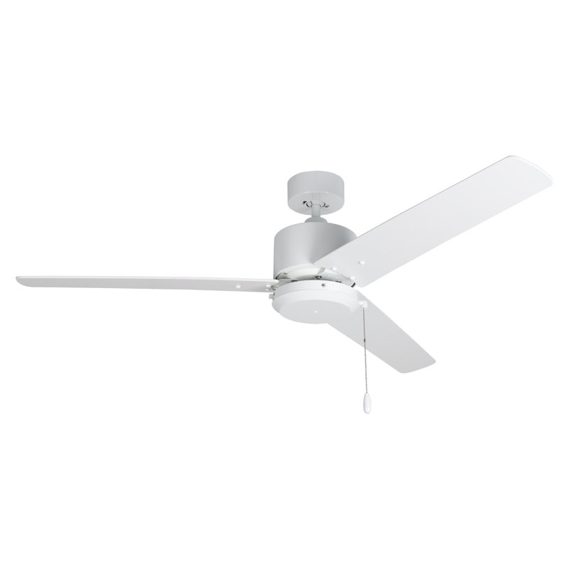 Ventilateur de plafond 3 pales intérieur / extérieur Aldea VII, Blanc