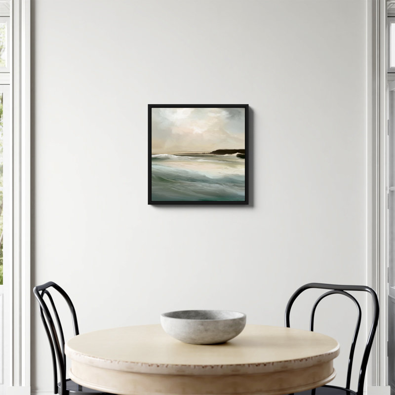 Impression Sennen Cove par Dan Hobday, Non, H 20 po x l 20 po x P 1,25 po, Toile avec cadre flottant noir