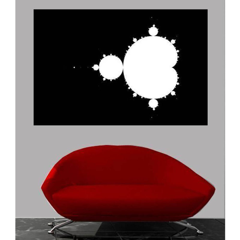 Adhésif décoratif Backlund Mandelbrot II, H 32 po x l 48 po