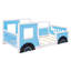 Lit plateforme simple en forme de voiture avec roues-1643830480
