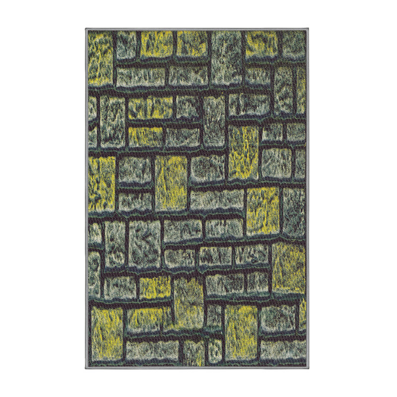 Tapis de zone d’olive à motifs, Rectangle de 5 pi x 8 pi