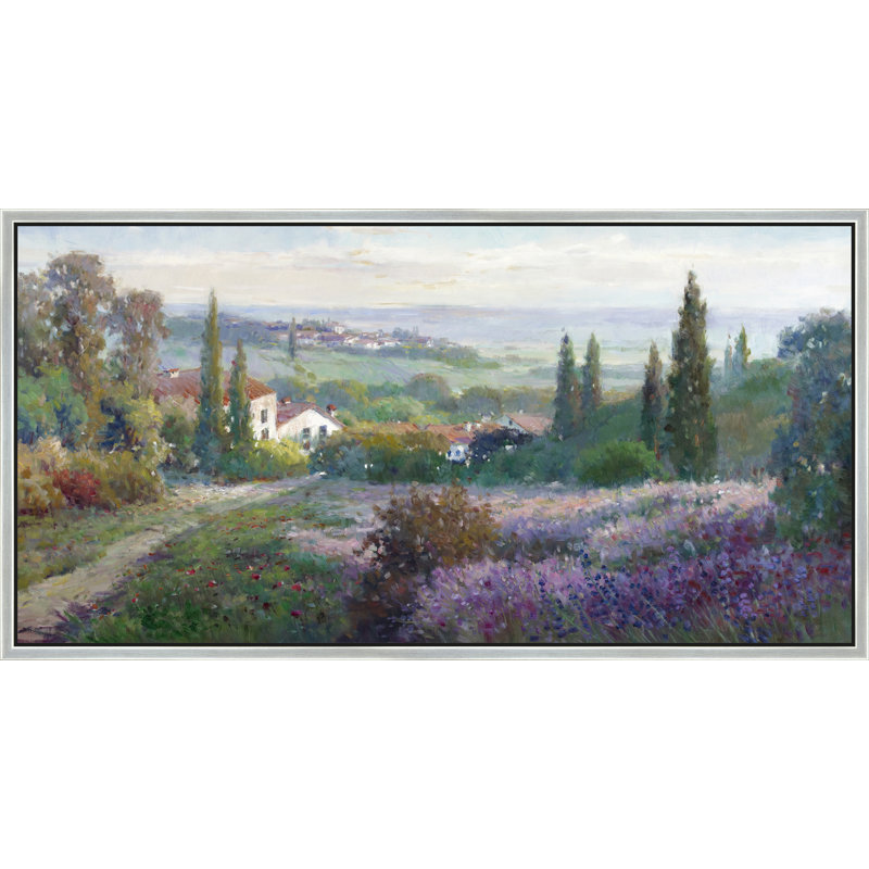 «Hillside Lavender Retreat», Argent argent, H 38 po x l 74 po