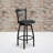 Lomonaco X" Back Swivel Metal Barstool with Vinyl Upholstered Seat-33495611